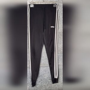 Adidas Black White Striped Athletic Jogger Bottoms Mens XS - 2019